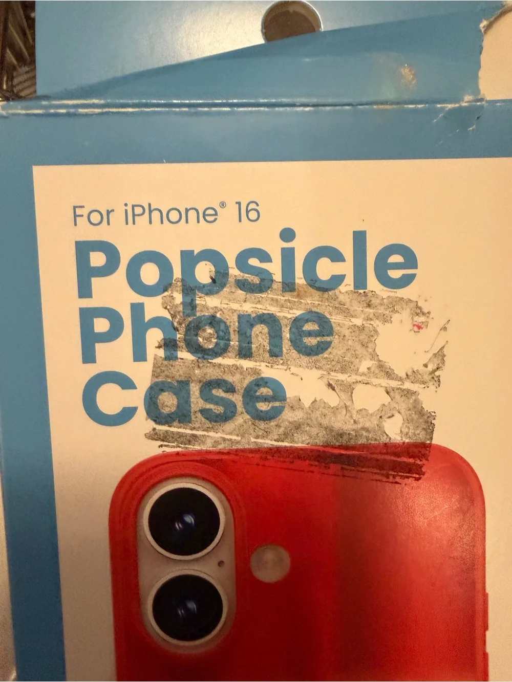 Popsicle Gradient Phone Case for iPhone 16 - Red/White/Blue in open Box Silicone